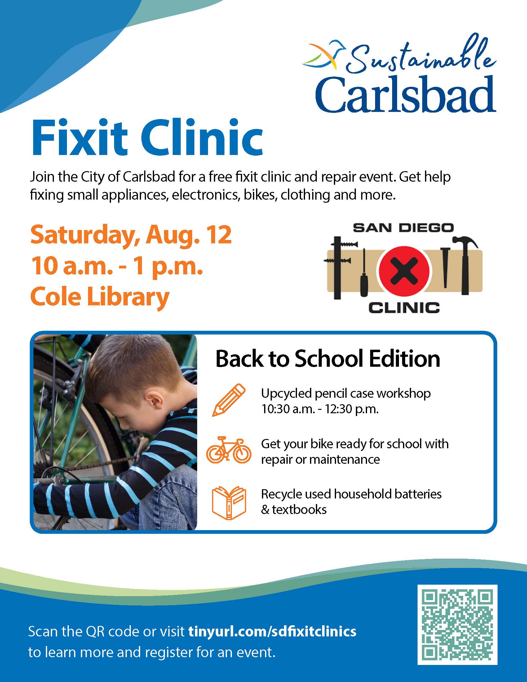 Fixit Clinic flier Aug. 12