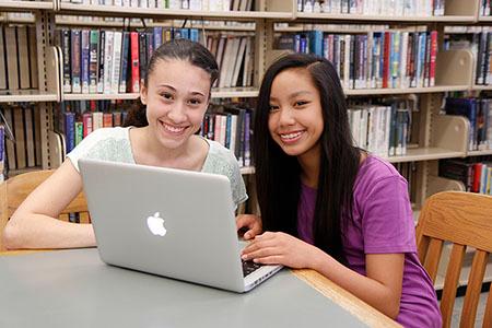 library teens